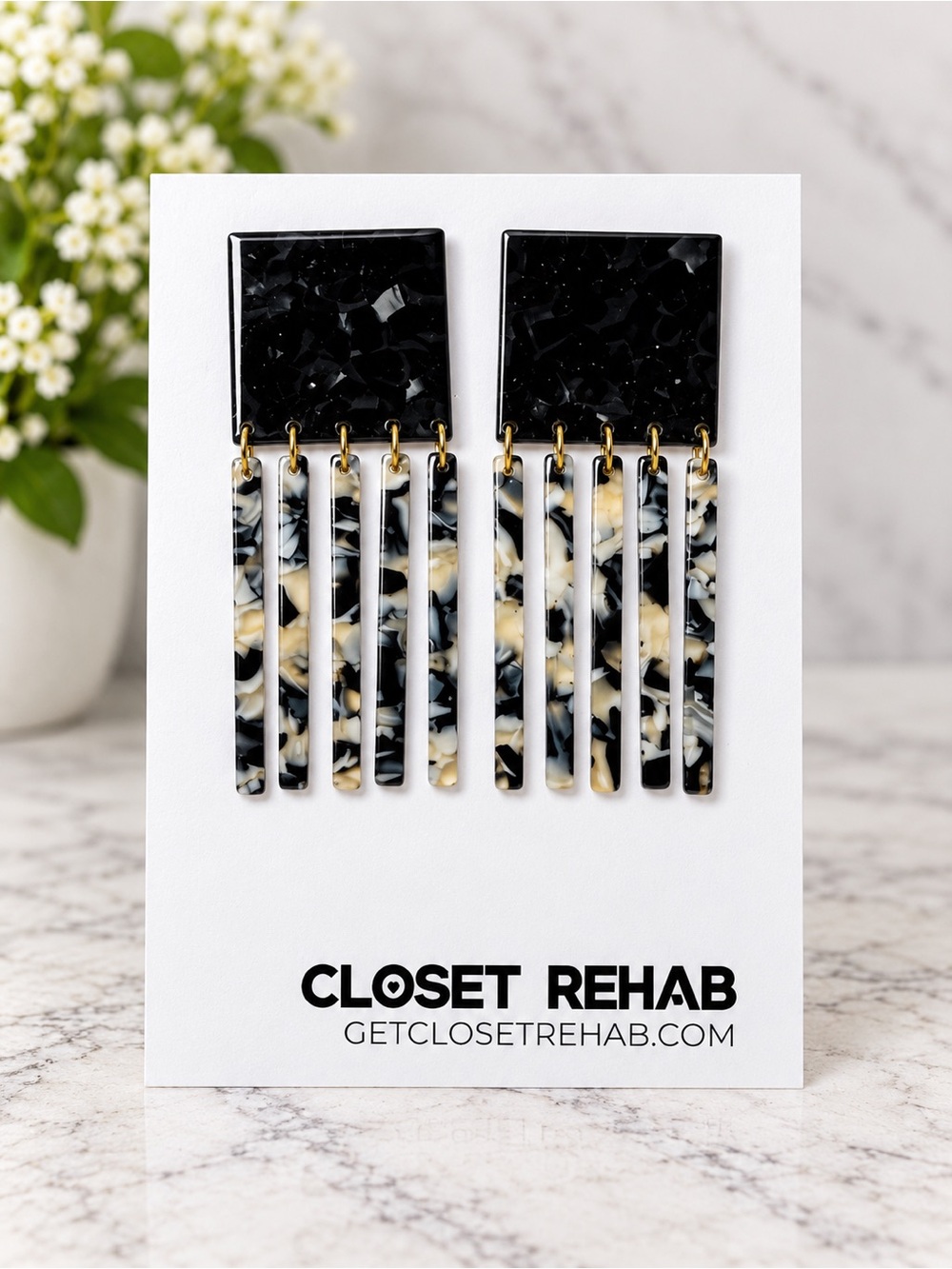 Closet Rehab Square Fringe Earrings - Off the Grid